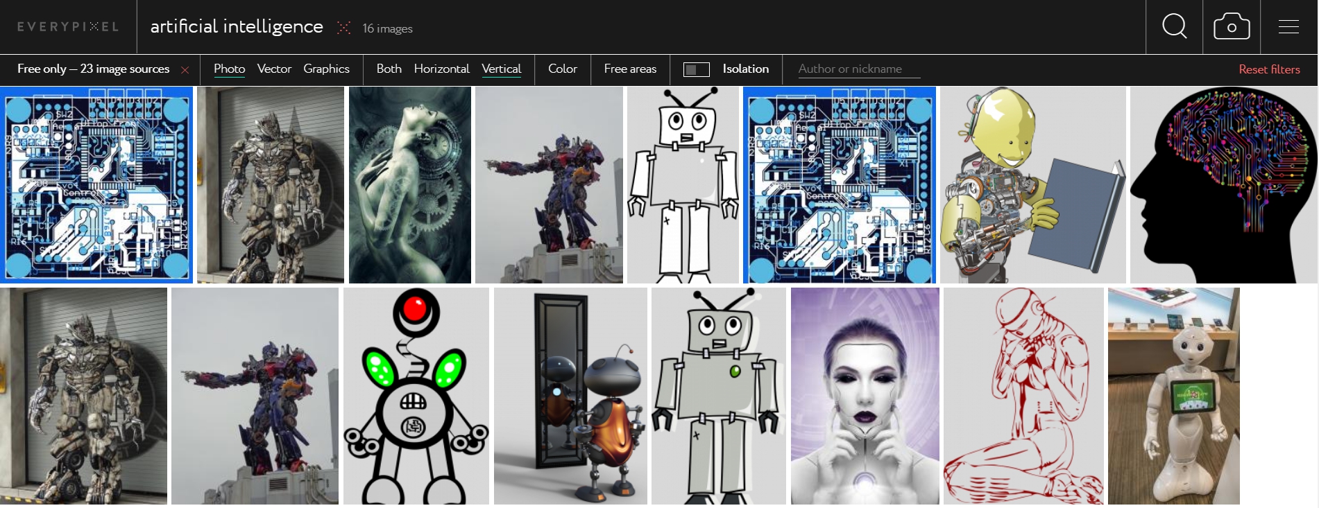Free image orientation filter